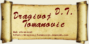 Dragivoj Tomanović vizit kartica